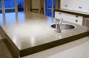 A concrete benchtop