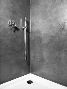 Charcoal Coloured Microtopping Shower System