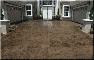 Acid Stained Concrete Driveway