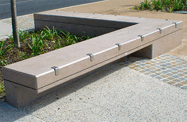Concrete Exterior Seat by Flash Concrete