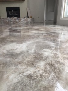 Microtopping Floor Stained