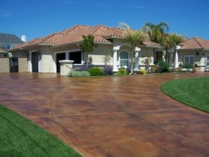 Acid Stained Concrete Driveway