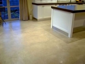 Microtopping kitchen floor